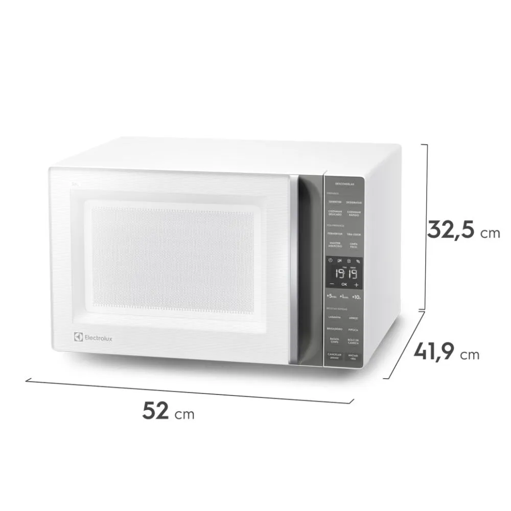 Micro-ondas Electrolux 36L Branco Efficient com Descongelamento Assistido (ME36B)