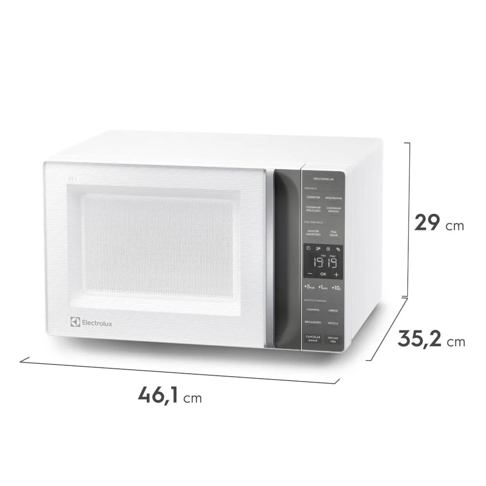 Micro-ondas Electrolux 23L Branco Efficient com Descongelamento Assistido (ME23B)