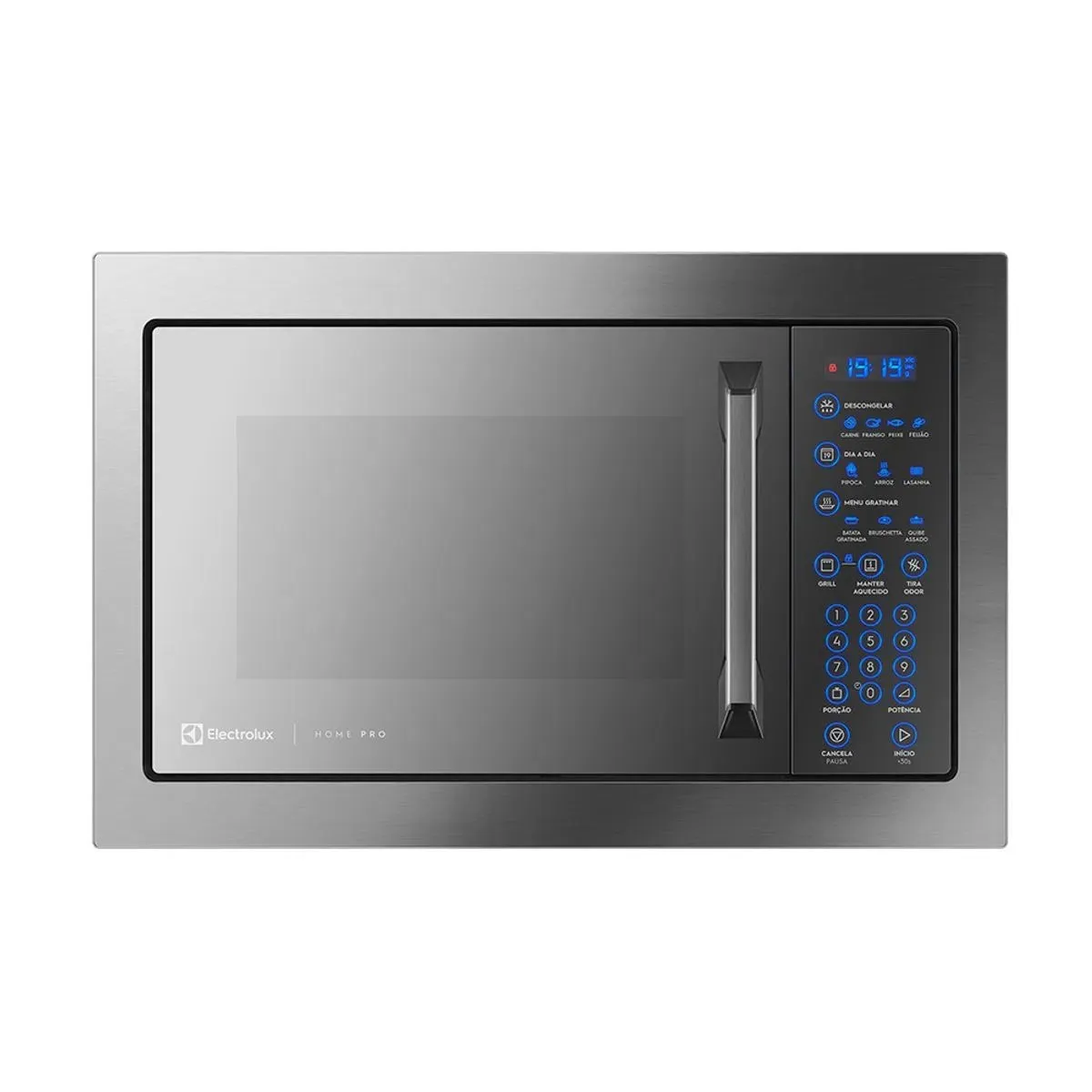 Micro-ondas Electrolux 34L cor Inox Home Pro com Grill e Função Tira Odor (MX43T)
