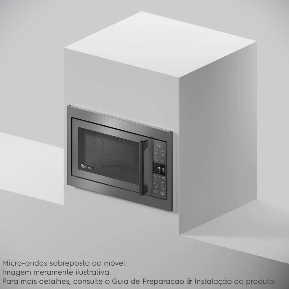 Torre de cocção Micro-ondas de Embutir Experience ME3BC + Forno de Embutir Elétrico Cinza (OE8EW) Electrolux