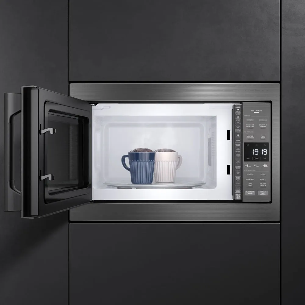 Torre de cocção Micro-ondas de Embutir Experience ME3BC + Forno de Embutir Elétrico Cinza (OE8EW) Electrolux