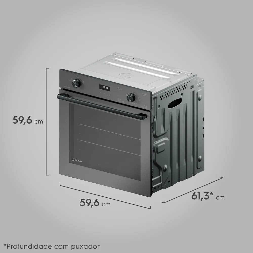 Torre de Cocção com Micro-ondas de Embutir 34l Experience + Forno de Embutir a Gás 80L Experience com FoodSensor Electrolux (ME3BC+OE8GF)
