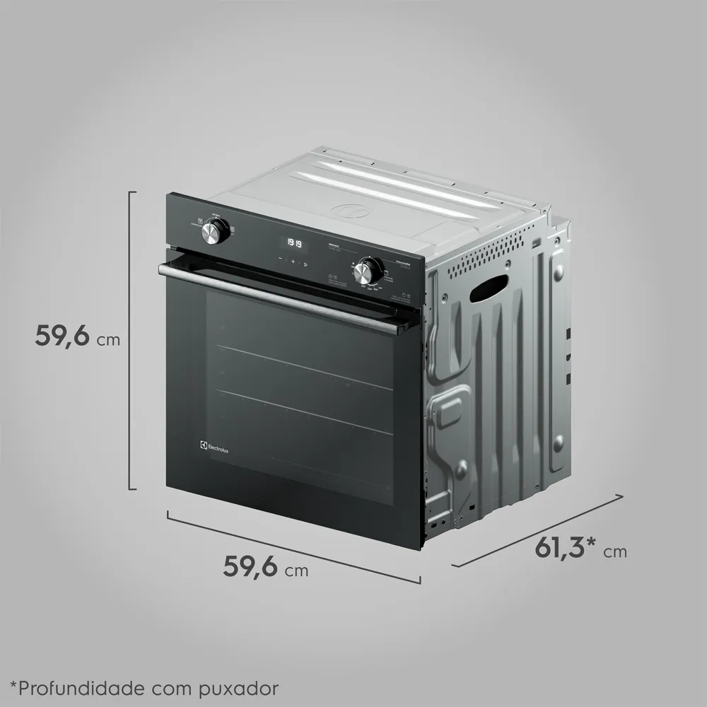 Torre de Cocção com Micro-ondas de Embutir 34l Experience + Forno de Embutir a Gás 80L Efficient com PerfectCook360 Electrolux (ME3BP+OE8GH)
