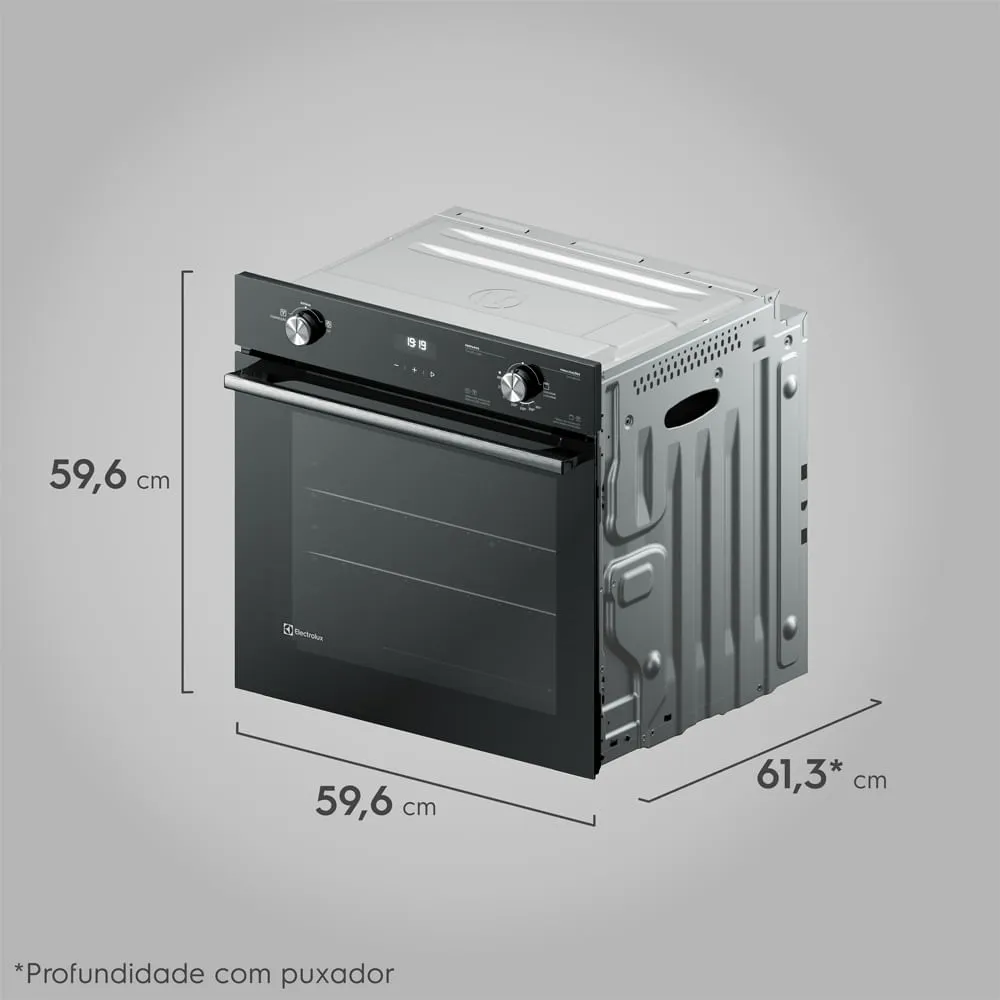 Torre de Cocção com Micro-ondas de Embutir 34l Experience + Forno de Embutir a Gás 80L Efficient com PerfectCook360 Electrolux (ME3BP+OE8GH)