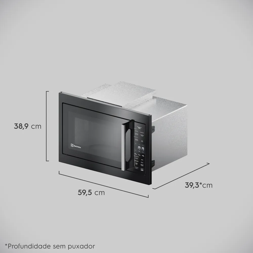 Torre de Cocção com Micro-ondas de Embutir 34l Experience + Forno de Embutir Elétrico 80L Experience com FoodSensor Electrolux (ME3BP+OE8EF)
