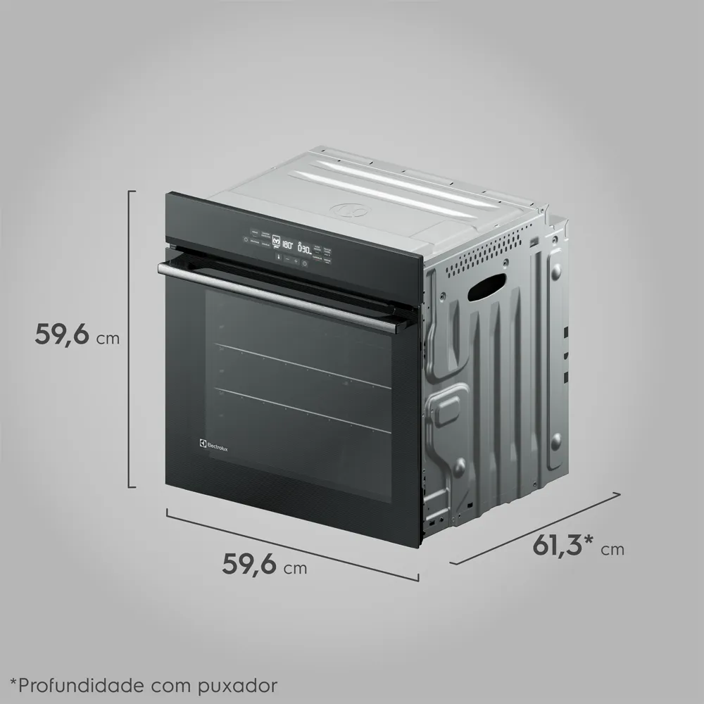Torre de Cocção com Micro-ondas de Embutir 34l Experience + Forno de Embutir Elétrico 80L Experience com FoodSensor Electrolux (ME3BP+OE8EF)
