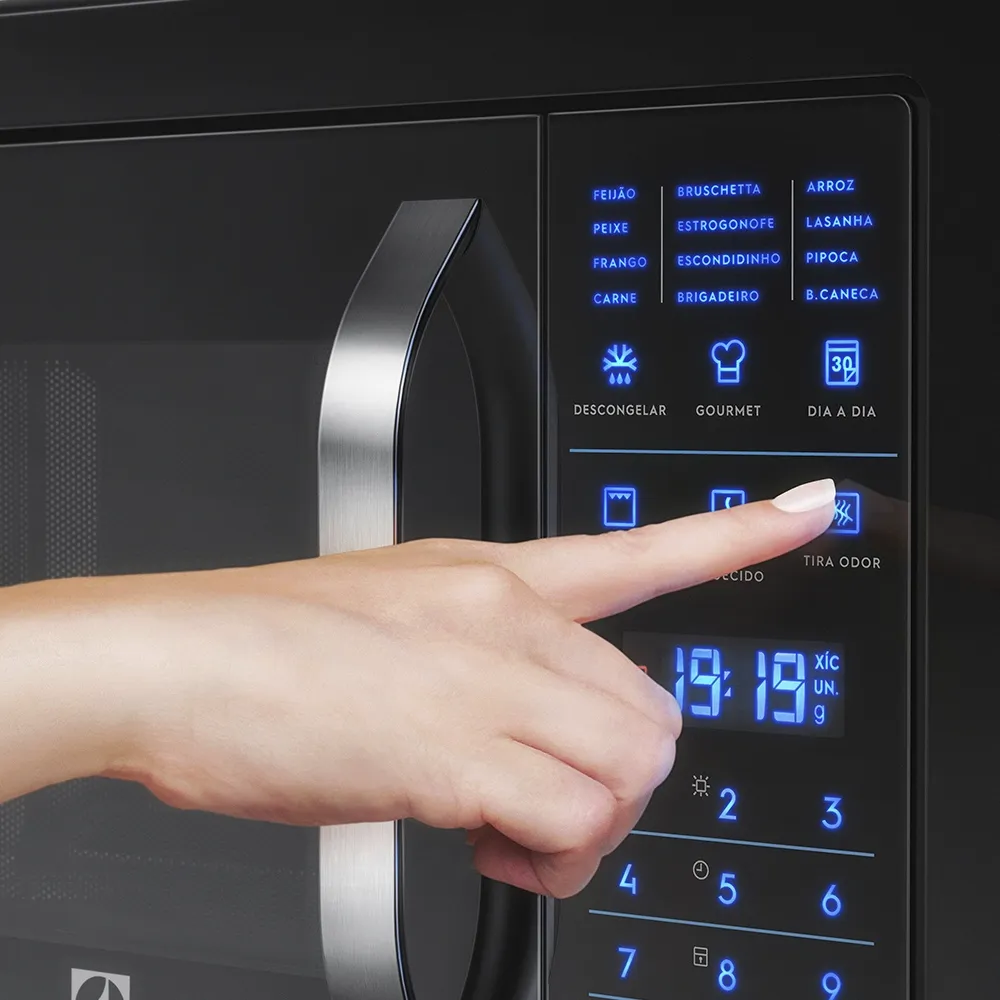 Micro-ondas de Embutir Electrolux 28L Preto com Função Grill e Painel Blue Touch (MB38P)