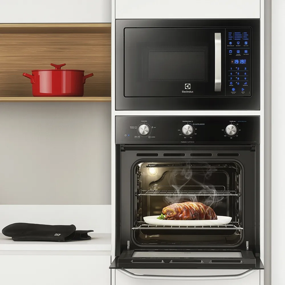 Micro-ondas de Embutir Electrolux 28L Preto com Função Grill e Painel Blue Touch (MB38P)