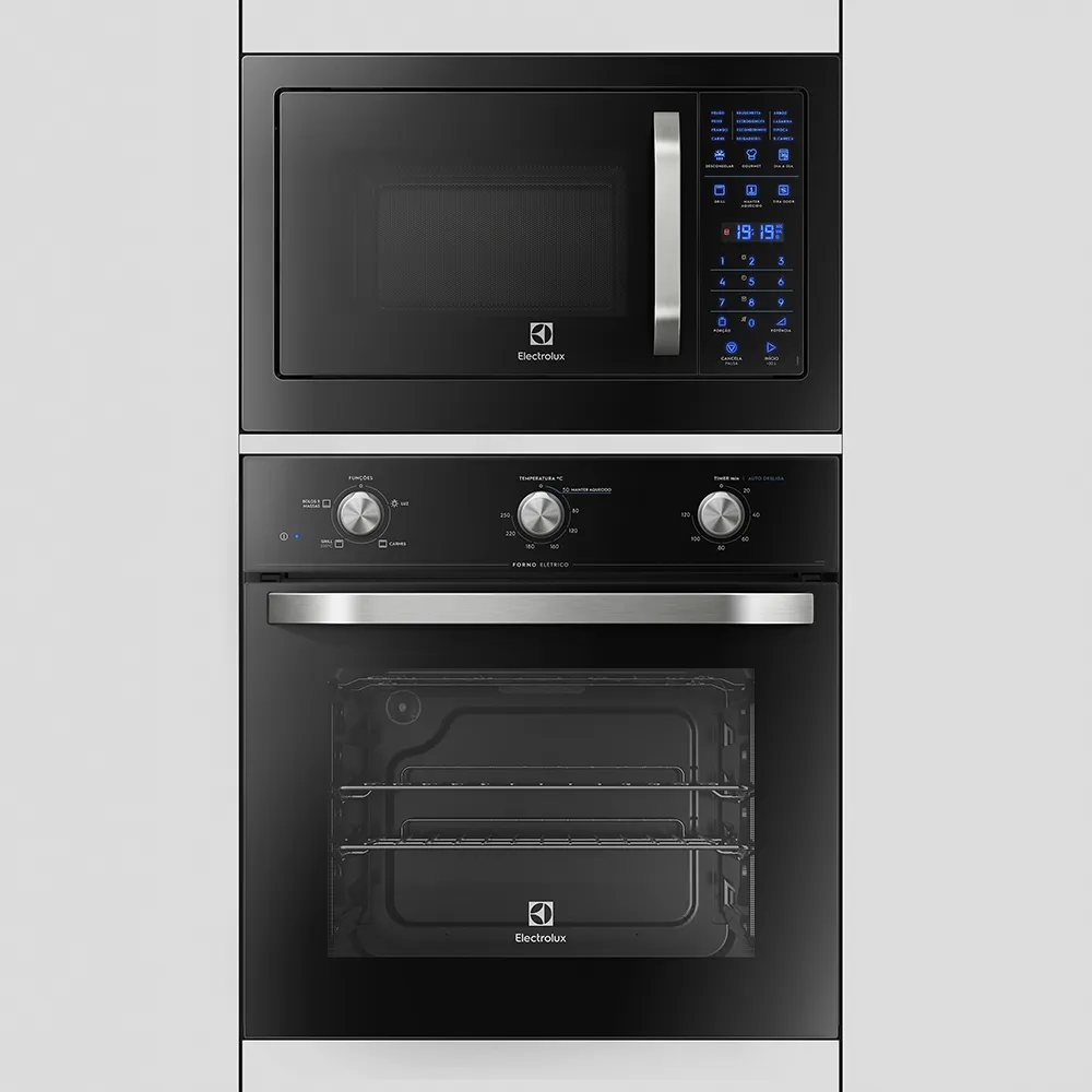 Micro-ondas de Embutir Electrolux 28L Preto com Função Grill e Painel Blue Touch (MB38P)