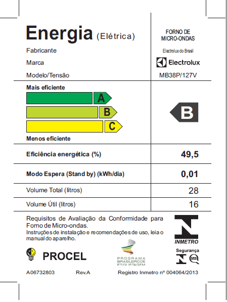 Micro-ondas de Embutir Electrolux 28L Preto com Função Grill e Painel Blue Touch (MB38P)