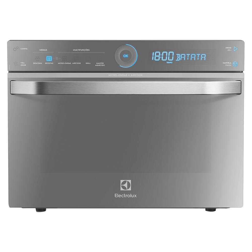 Micro-ondas Electrolux 32L cor Inox Espelhado com Função Aircook e Grill (MGA42)