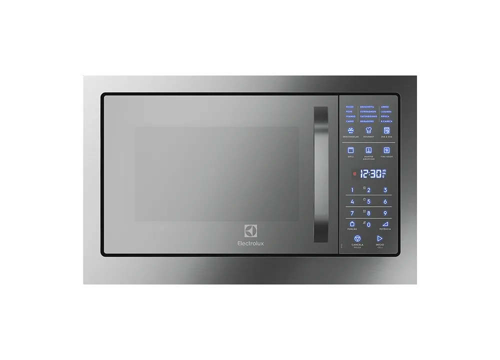Micro-ondas de Embutir Electrolux 28L cor Inox Espelhado com Função Grill e Painel Blue Touch (MB38T)