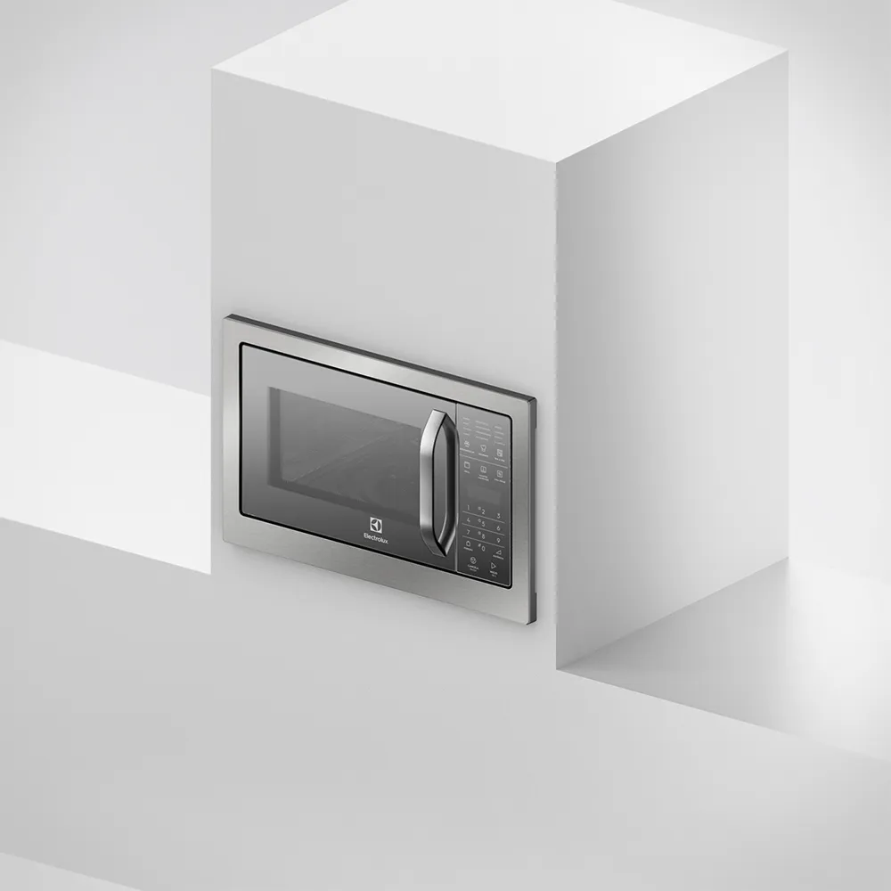 Micro-ondas de Embutir Electrolux 28L cor Inox Espelhado com Função Grill e Painel Blue Touch (MB38T)
