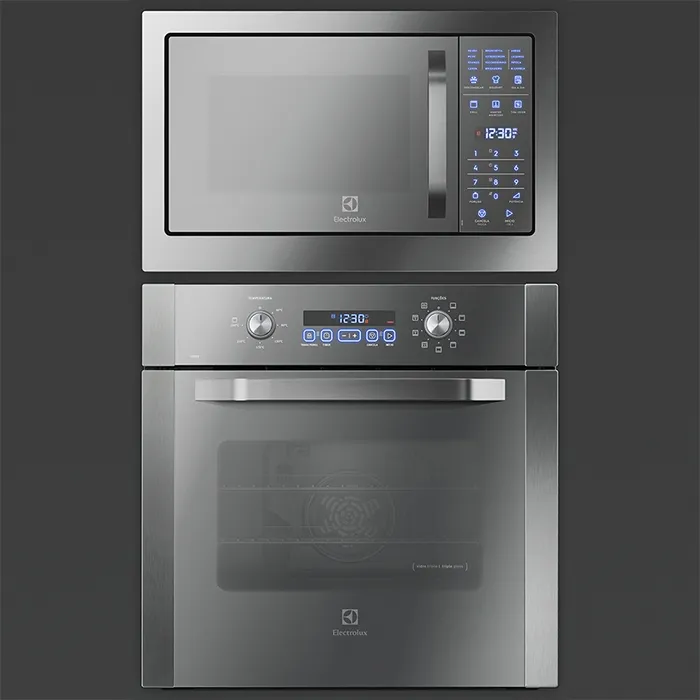 Micro-ondas de Embutir Electrolux 28L cor Inox Espelhado com Função Grill e Painel Blue Touch (MB38T)