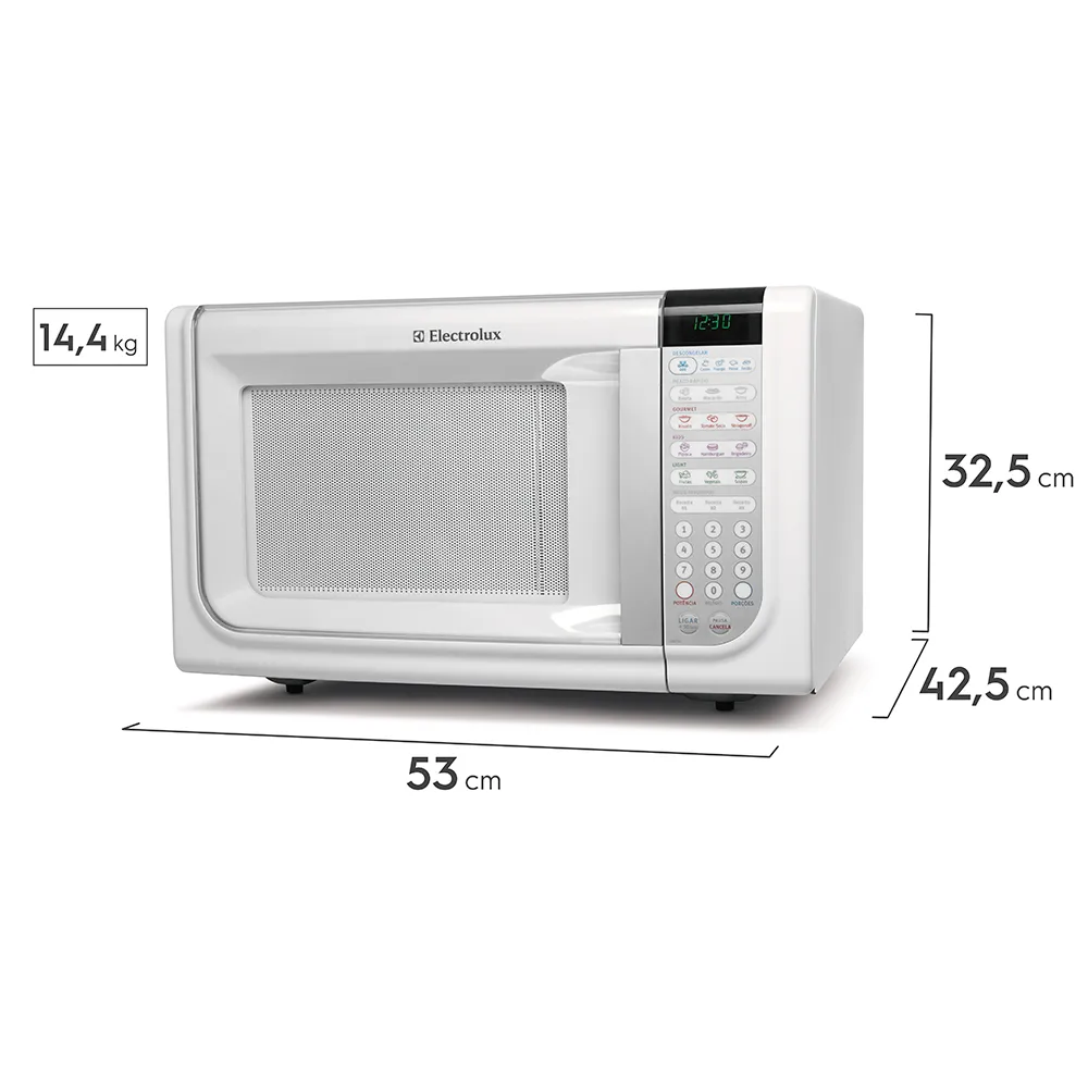 Micro-ondas Electrolux 31L Branco com Menu Meus Favoritos e Display Digital (MEF41)