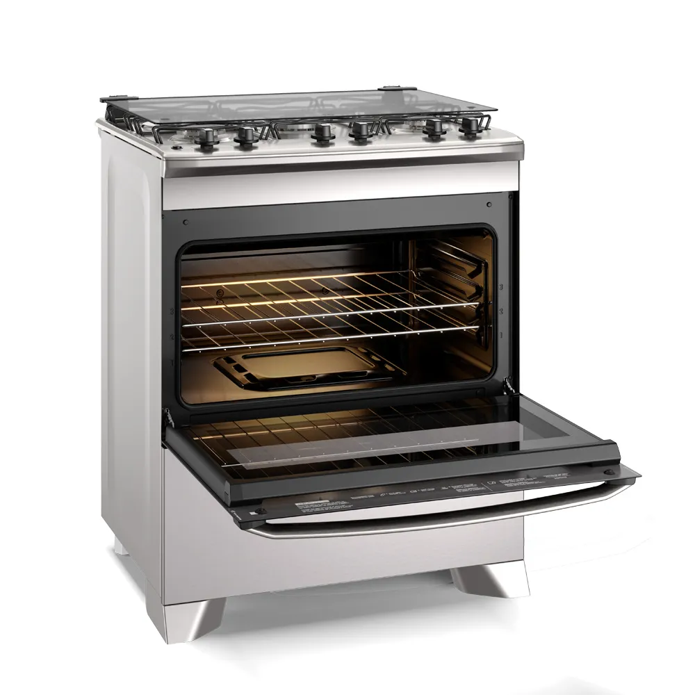 Fogão 5 bocas Electrolux Cinza Efficient Mesa Inox, PerfectCook e VaporBake® (FE5IG)
