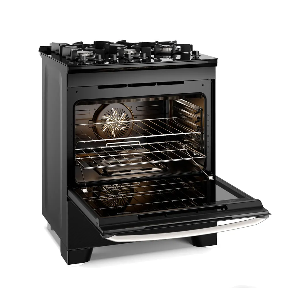 Fogão 5 bocas Electrolux Preto Experience Mesa de Vidro, Grill e PerfectCook360 (FE5CB)