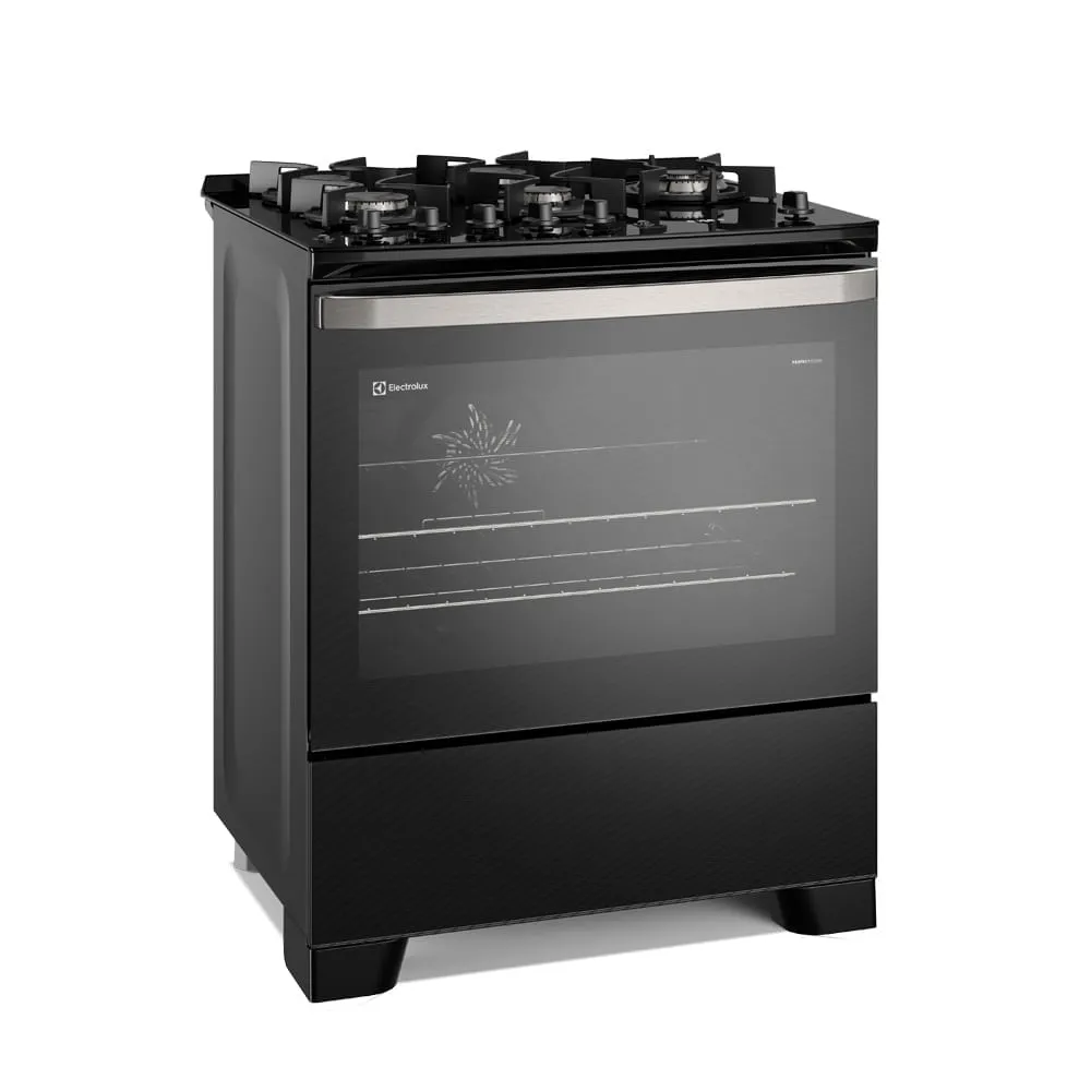 Fogão 5 bocas Electrolux Preto Experience Mesa de Vidro, Grill e PerfectCook360 (FE5CB)