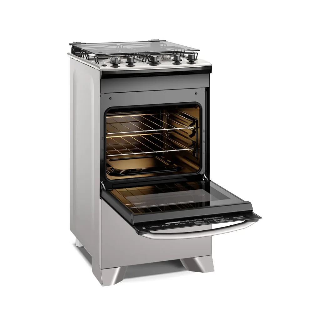 Fogão 4 bocas Electrolux Cinza Efficient Mesa Inox, PerfectCook e VaporBake® (FE4IG)