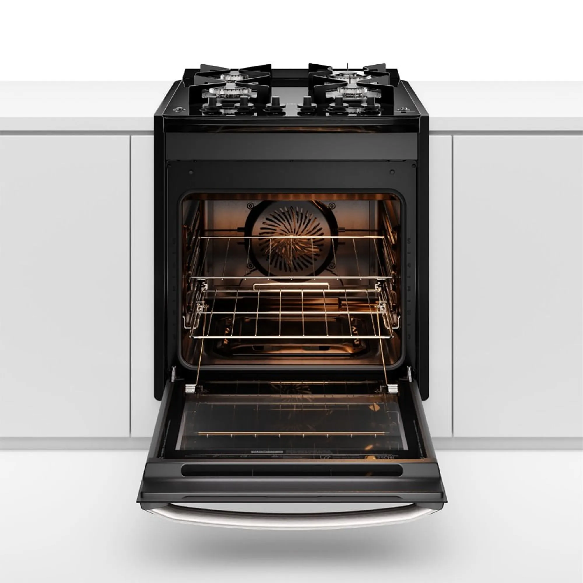Fogão de Embutir 4 bocas Electrolux Preto Experience Mesa Vidro, Grill e VaporBake (FE4EP)