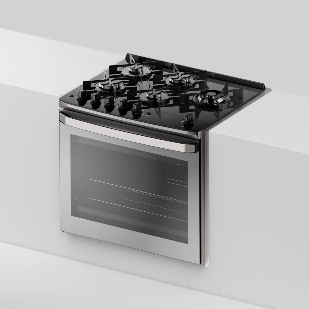 Fogão de Embutir 5 bocas Electrolux Cinza Experience Mesa de Vidro e Grill (FE5EC)