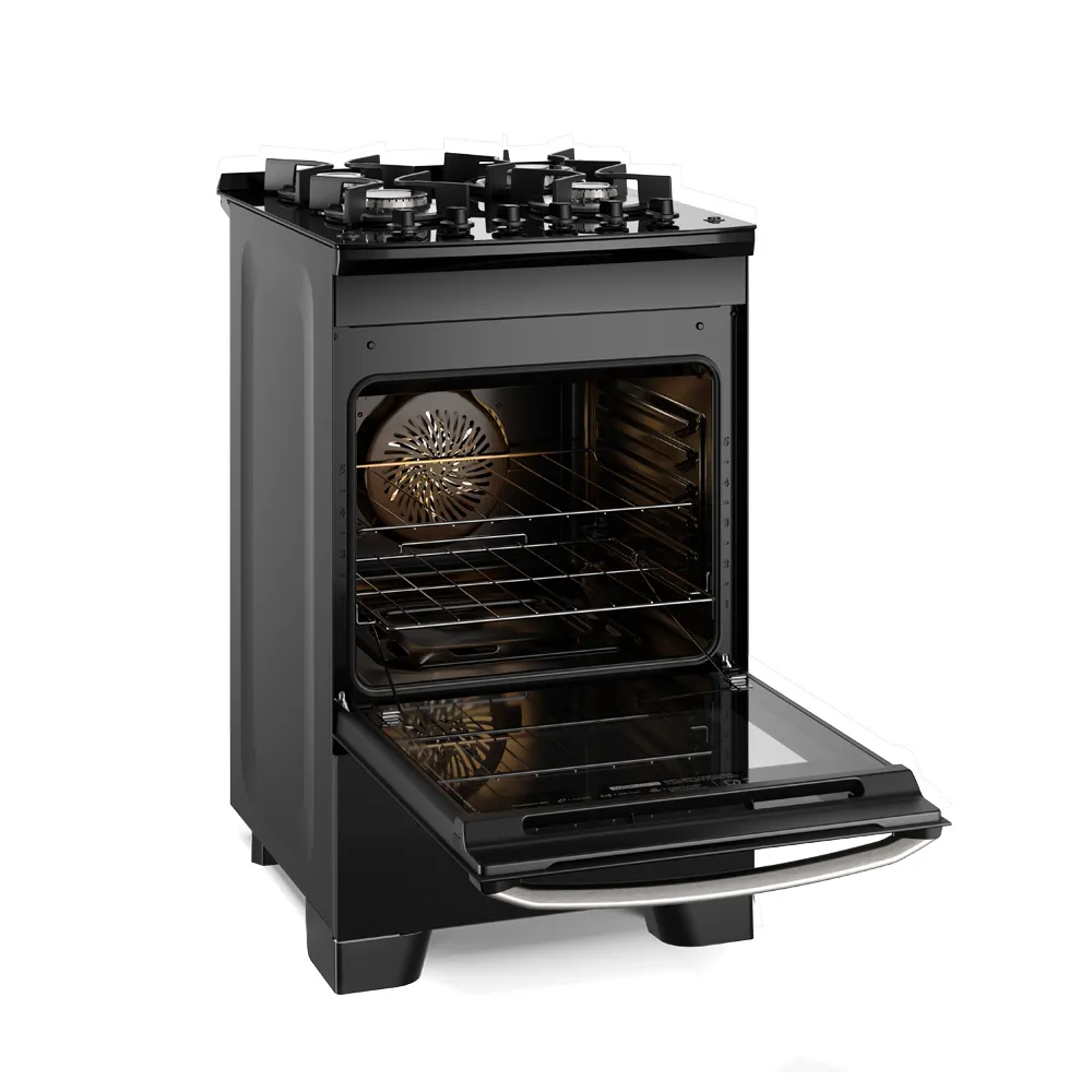 Fogão 4 bocas Electrolux Preto Experience Mesa de Vidro, Grill e PerfectCook360 (FE4CB)