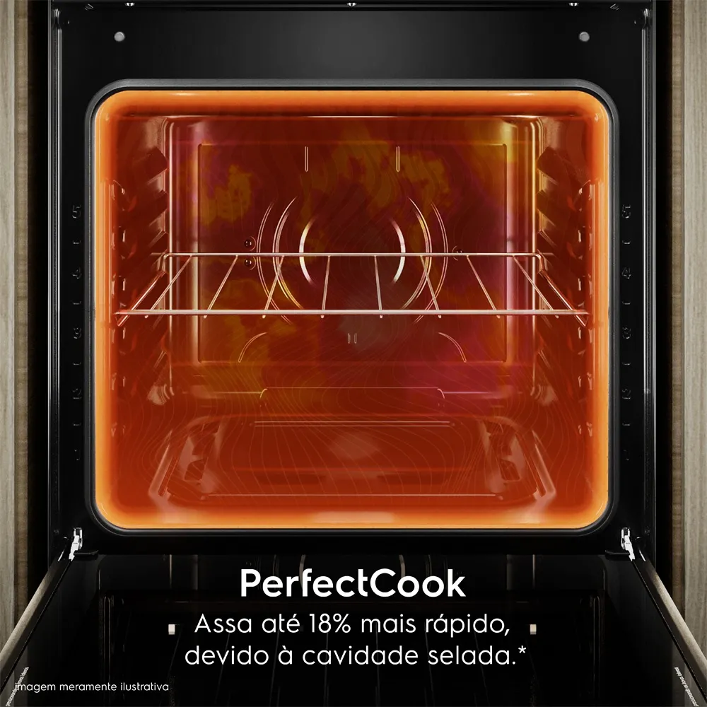 Fogão 5 bocas Electrolux Branco Efficient com Mesa Inox, PerfectCook e VaporBake (FE5IB)