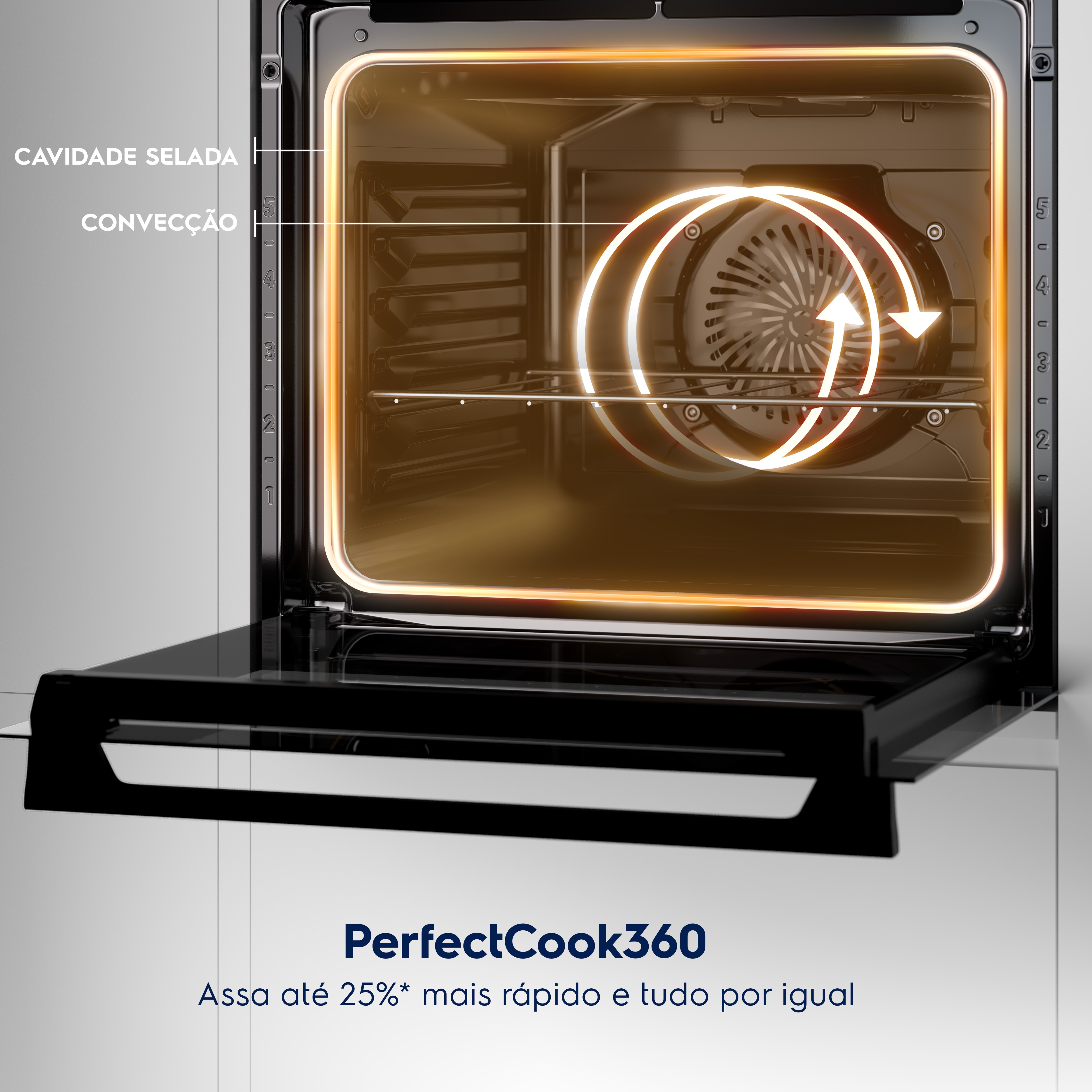 Fogão 5 bocas Electrolux Cinza Expert Função Air Fryer, Mesa Vidro, Grill e Timer (FE5AP)