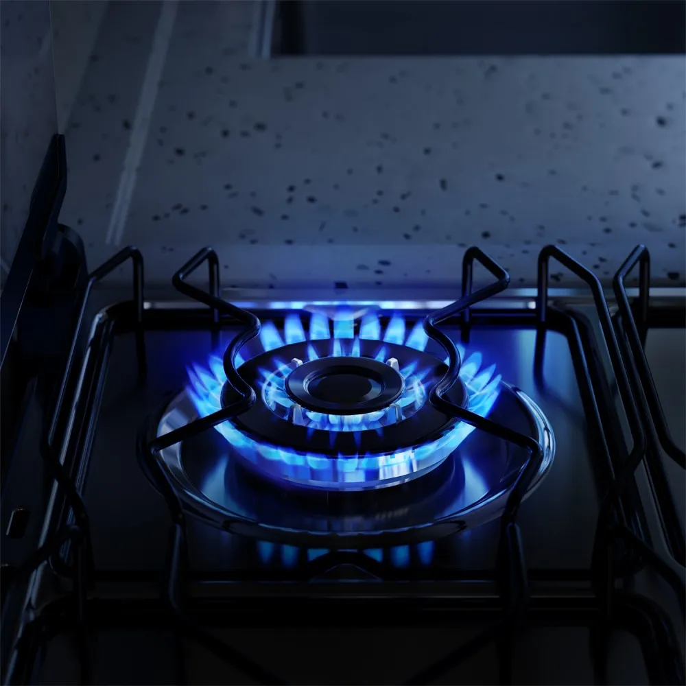 Fogão 4 bocas Electrolux Cinza Experience com Mesa Inox, Timer e Tripla Chama (FE4TC)