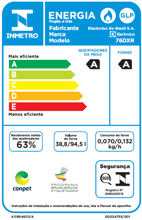 Fogão 5 Bocas Electrolux Prata com Forno Duplo e Timer Digital (76DXR)