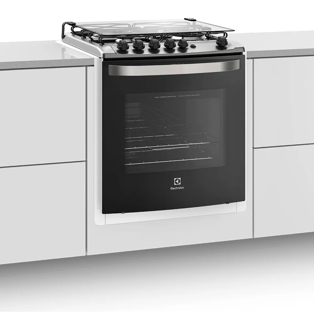 Fogão 4 Bocas de Embutir Electrolux Preto com Grill e Tripla Chama (56EBT)