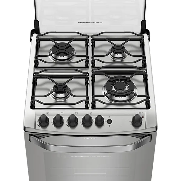 Fogão 4 Bocas Electrolux Prata com Grill e Tripla Chama (56GXQ)