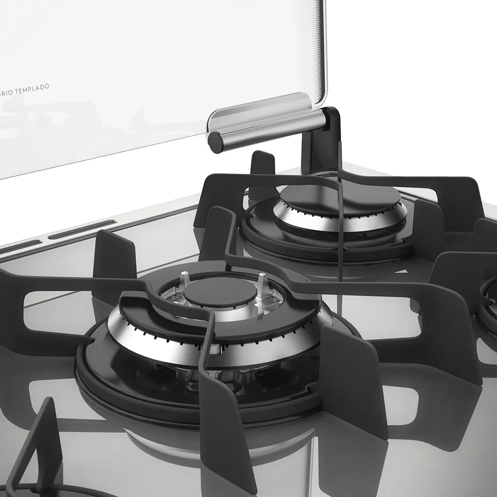Fogão 5 Bocas de Embutir Electrolux Prata com Mesa de Vidro e Grill (76EXV)