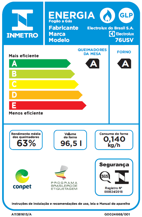 Fogão 5 Bocas Electrolux Prata com Mesa de Vidro e Tripla Chama (76USV)
