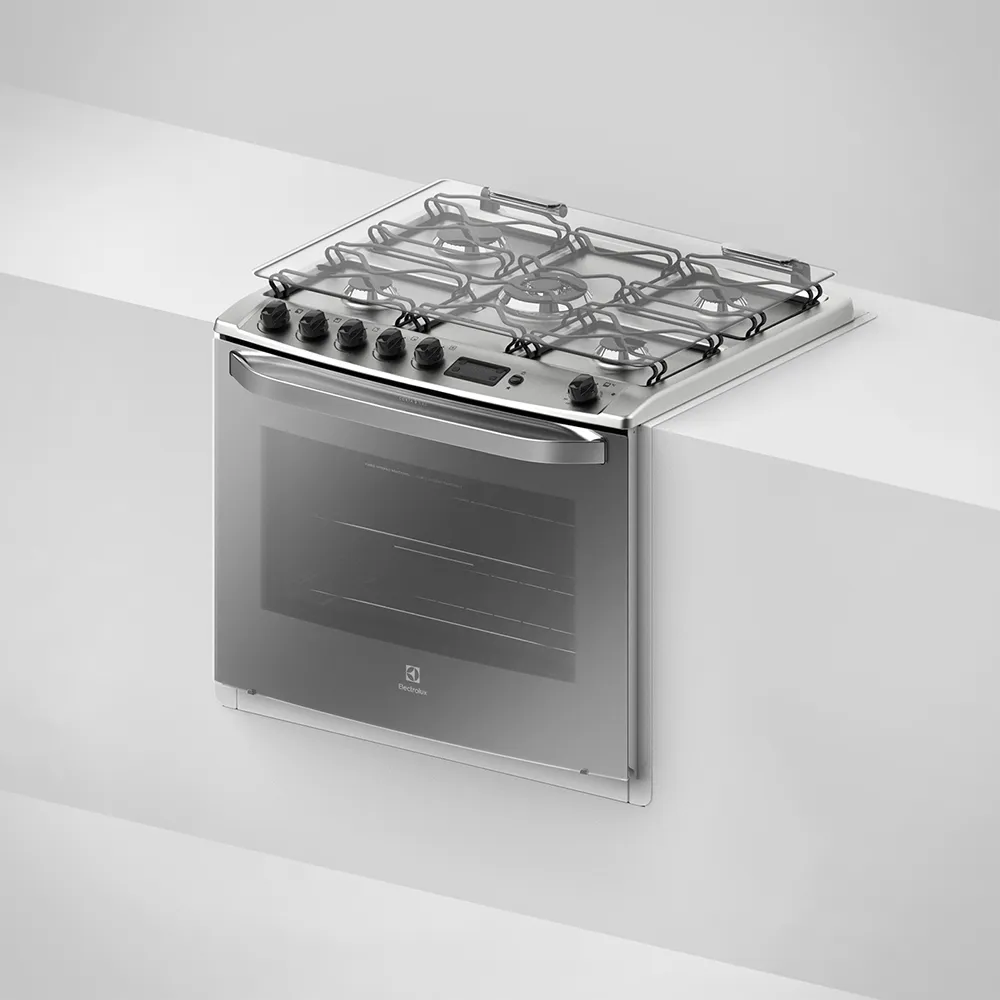 Fogão 5 Bocas de Embutir Electrolux Prata com Grill e Timer Digital (76EXR)
