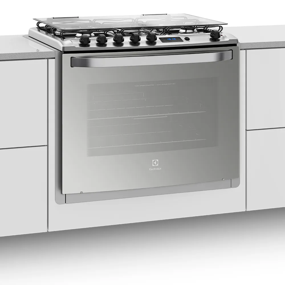 Fogão 5 Bocas de Embutir Electrolux Prata com Grill e Timer Digital (76EXR)