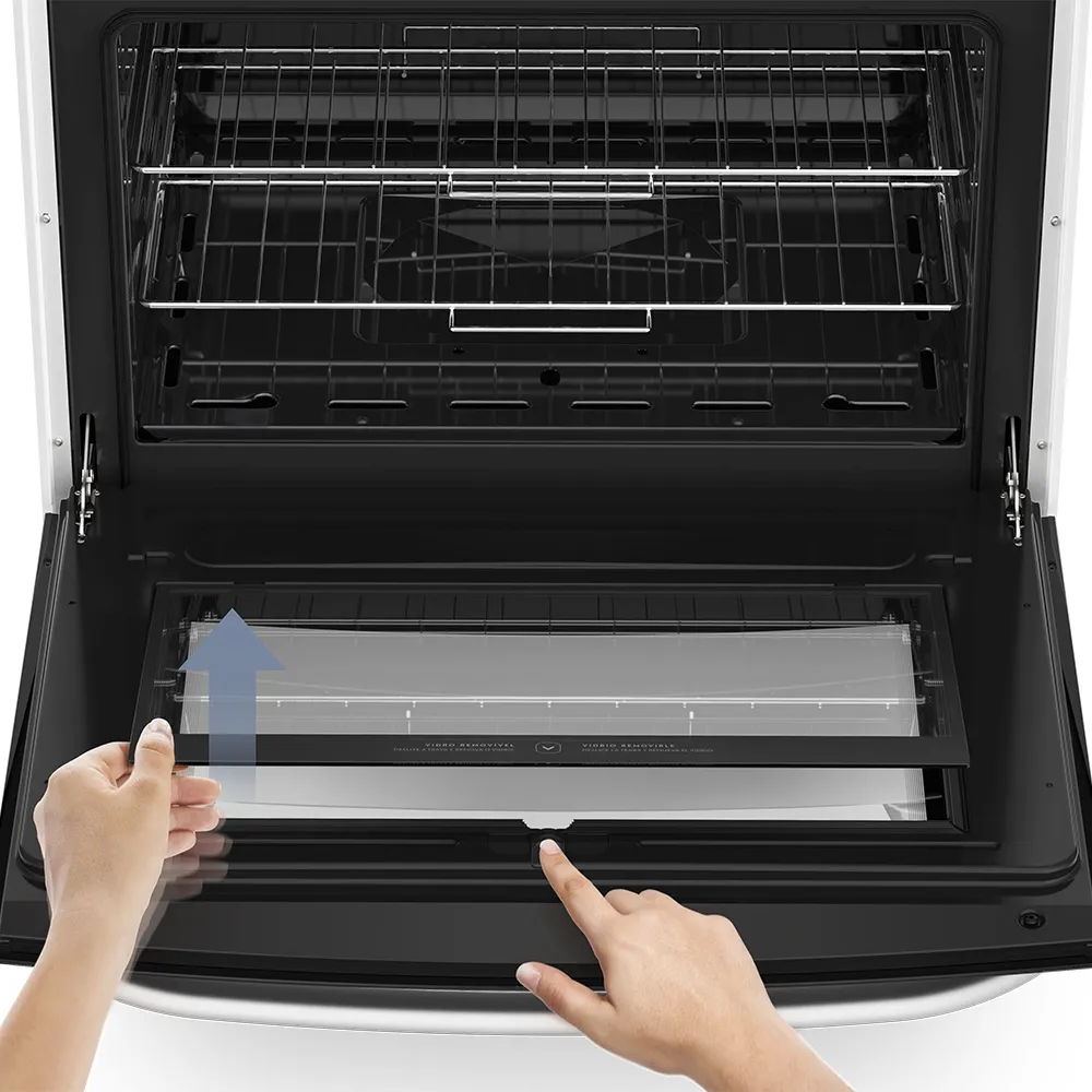 Fogão 6 Bocas Electrolux Branco com Porta Full Glass e Vidro Interno Removível (76UB6)