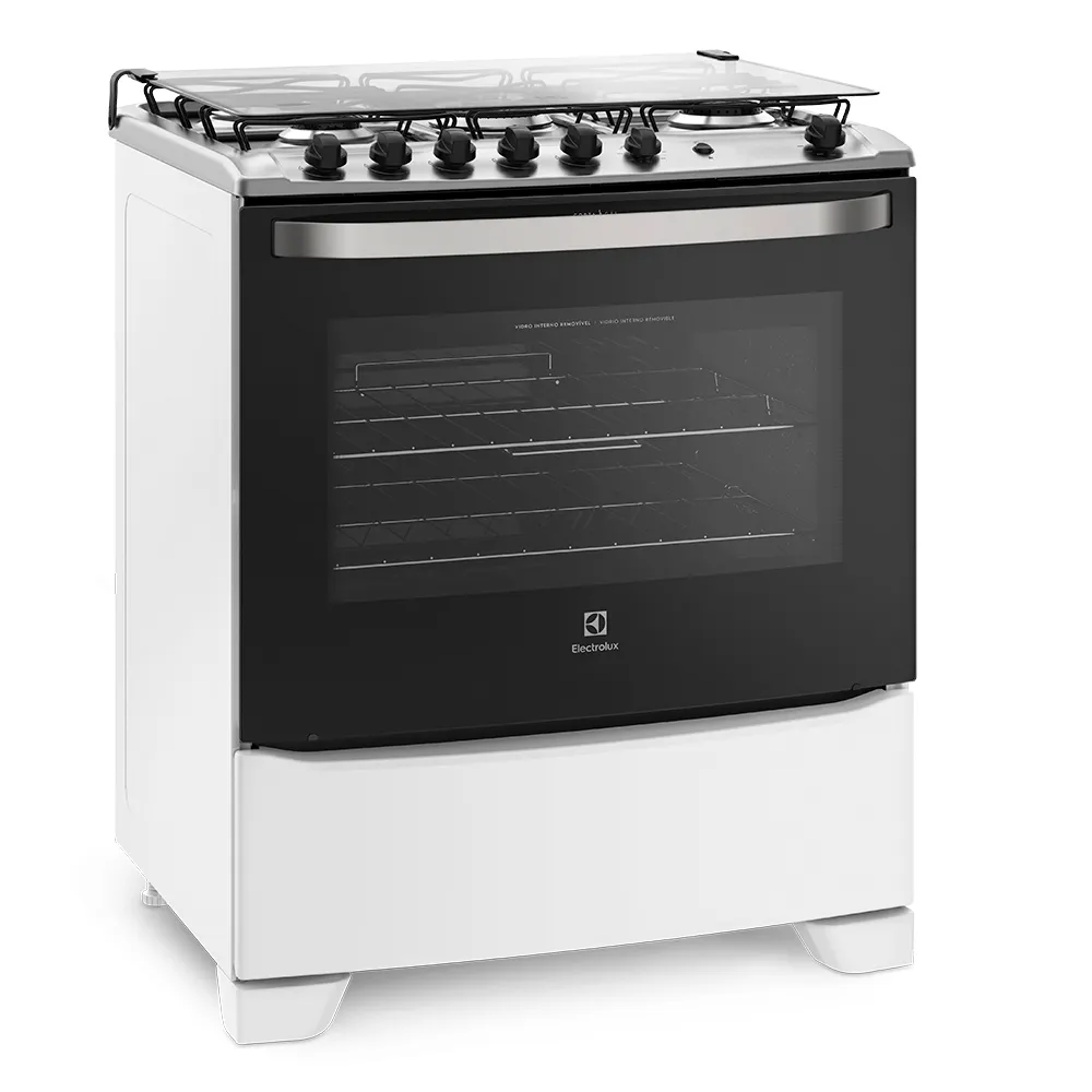 Fogão 5 Bocas Electrolux Branco com Tripla Chama e Timer (76UBQ)