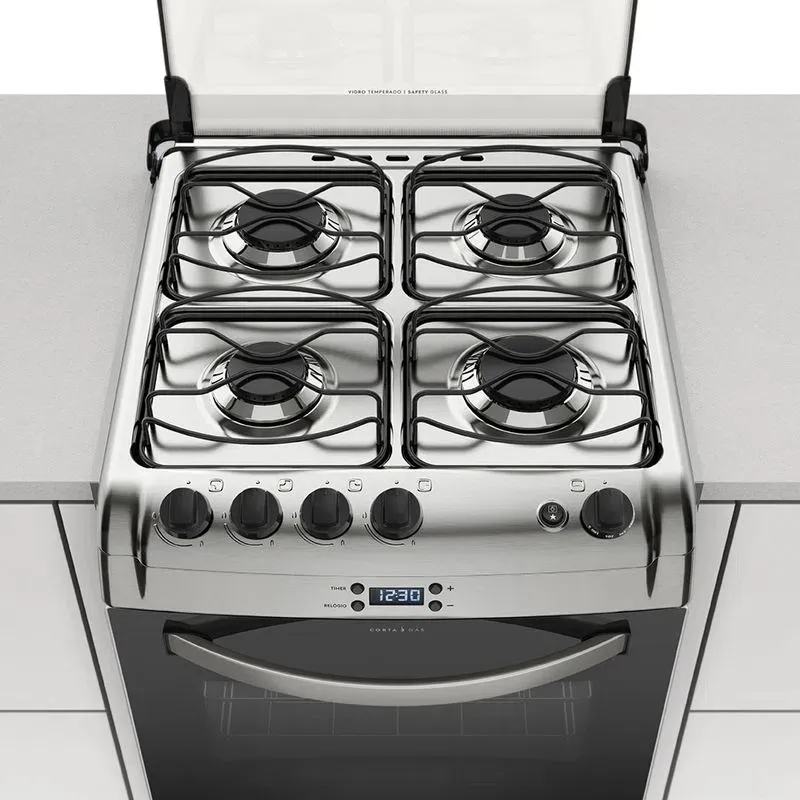 Fogão 4 Bocas de Embutir Electrolux Prata com Timer Digital (52EXR)