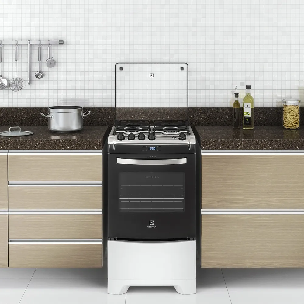 Fogão 4 Bocas Electrolux Branco com Timer Digital (52LBR)