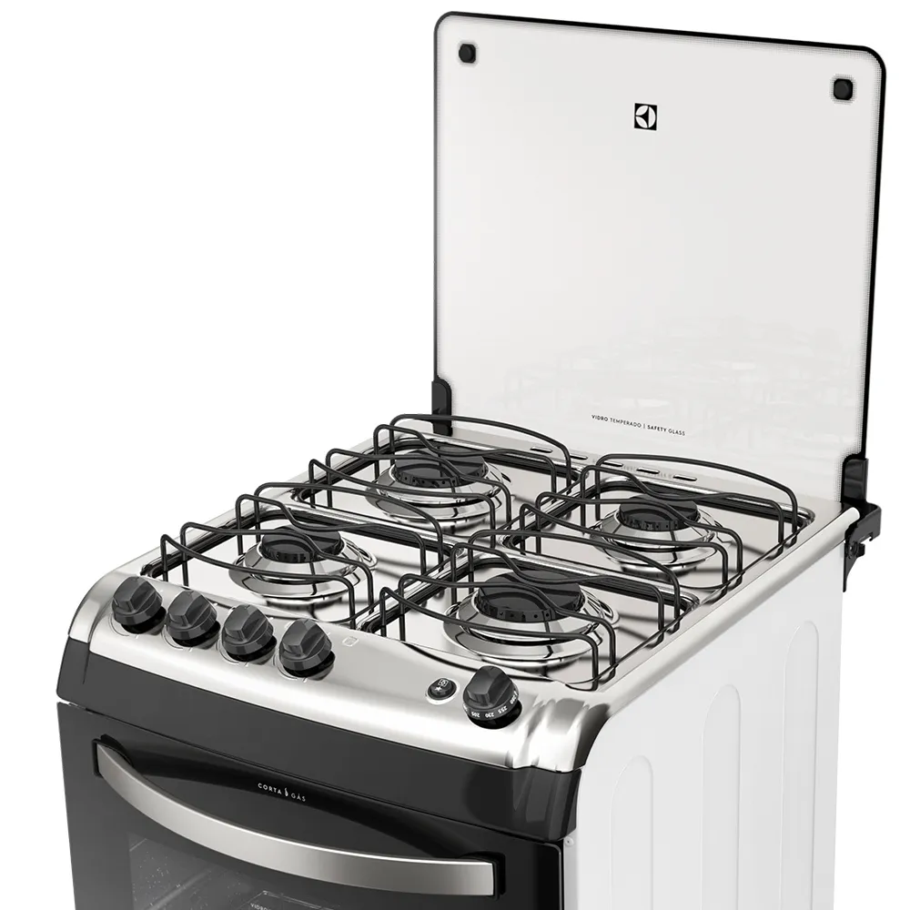 Fogão 4 Bocas Electrolux Branco com Vidro Interno Removível (52LBS)