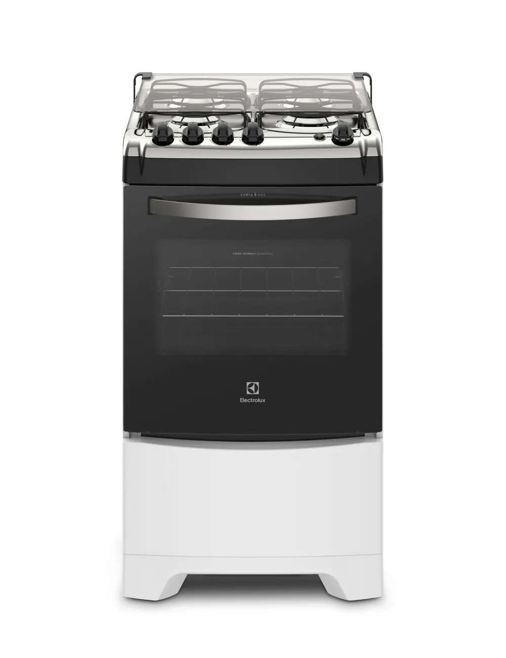 Fogão 4 Bocas Electrolux Branco Vidro Interno Removível (52LBU)
