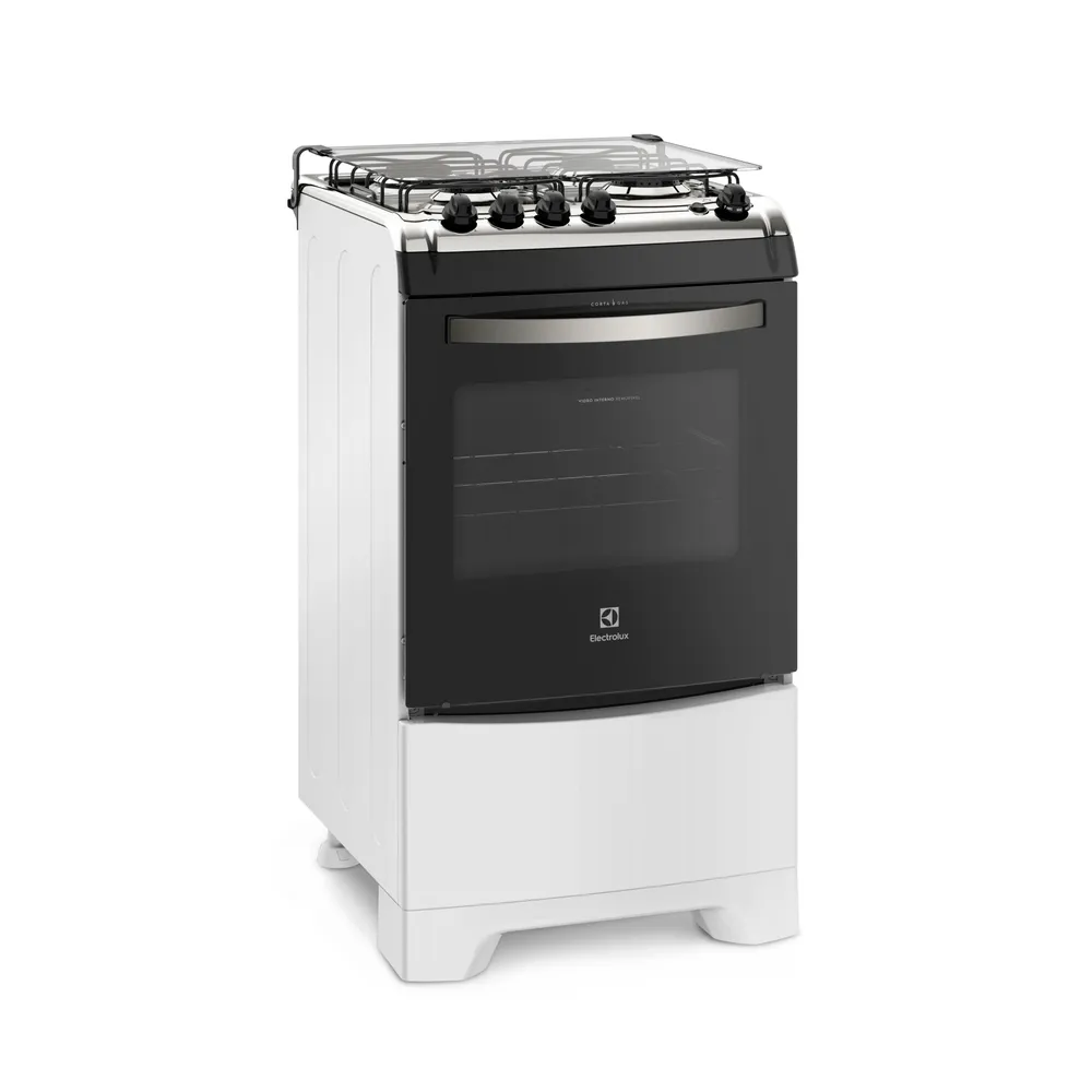Fogão 4 Bocas Electrolux Branco Vidro Interno Removível (52LBU)