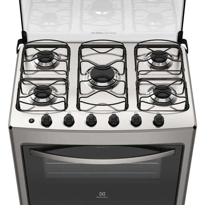 Fogão 5 Bocas Electrolux Prata com Ultra Chama e Vidro Interno Removível (76LSU)
