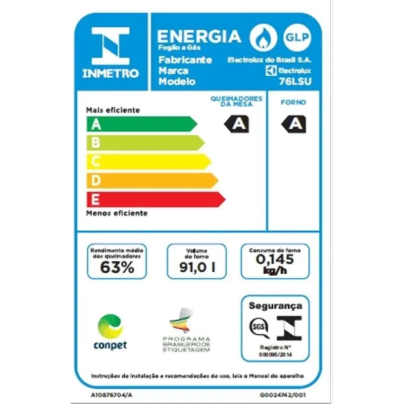 Fogão 5 Bocas Electrolux Prata com Ultra Chama e Vidro Interno Removível (76LSU)