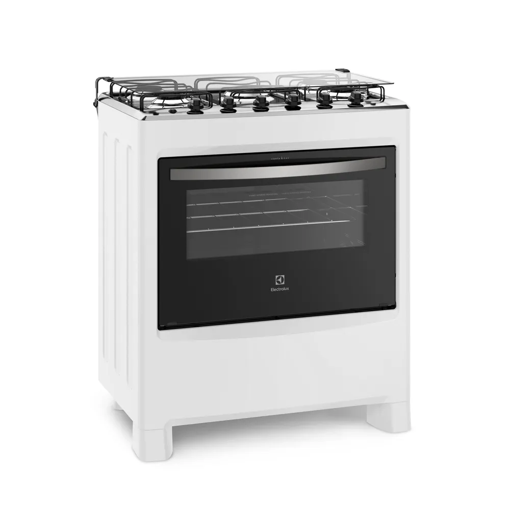 Fogão 5 Bocas Electrolux Branco com Ultra Chama e Painel Completo (76LBU)
