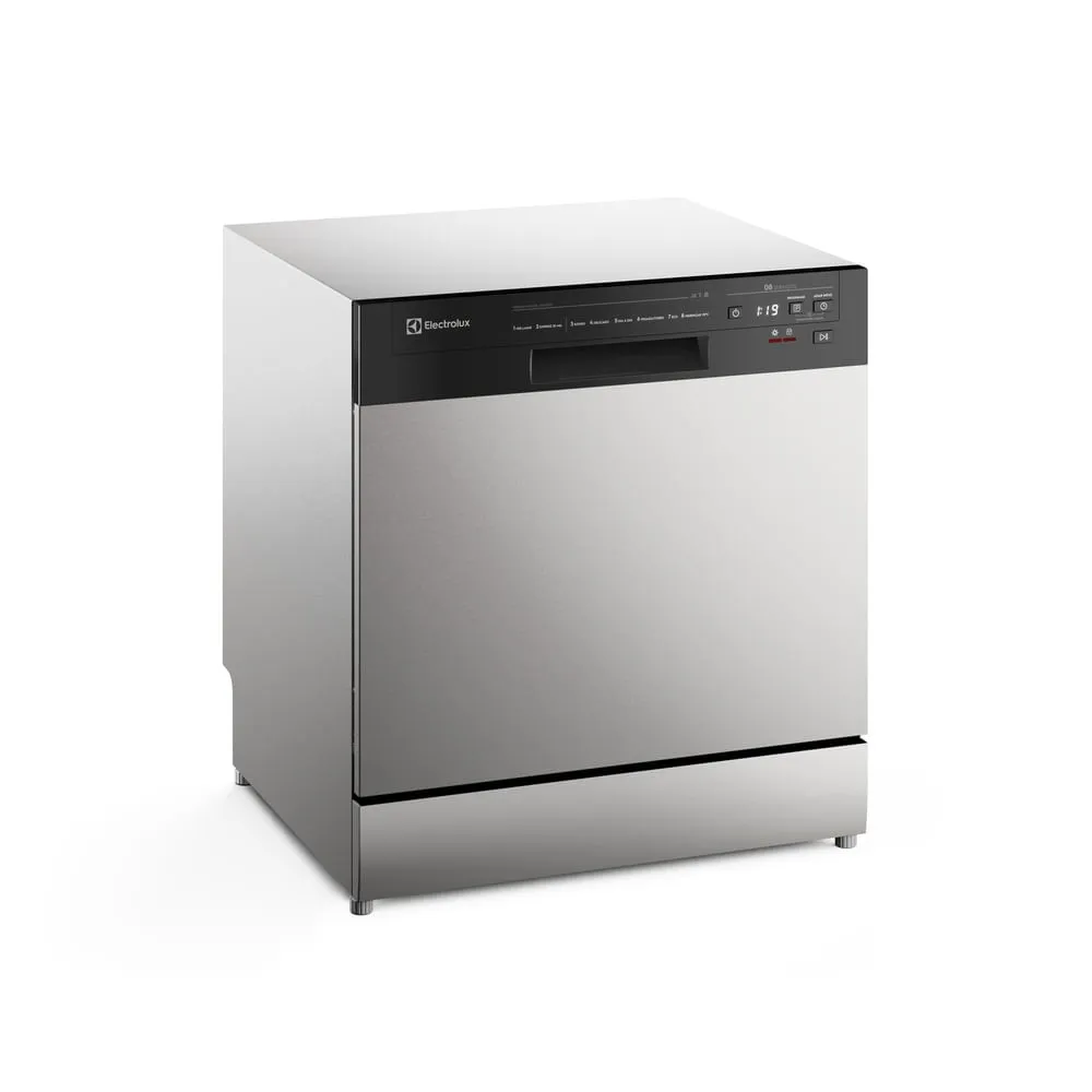 Lava-Louça Electrolux 8 Serviços Inox com Programa Lava & Seca 50 min (LS08E)