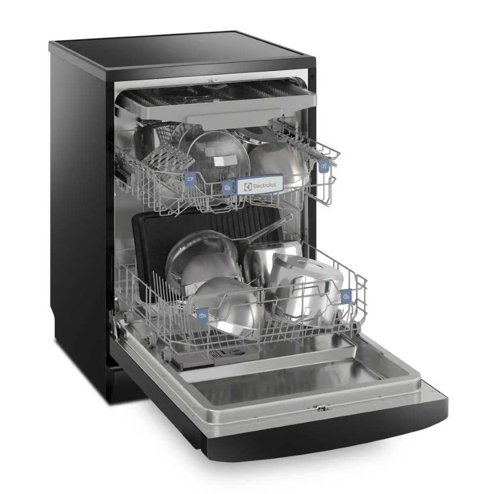 Lava-Louças Electrolux 14 Serviços Preta Experience com Função Higienizar Compras (LL14P)