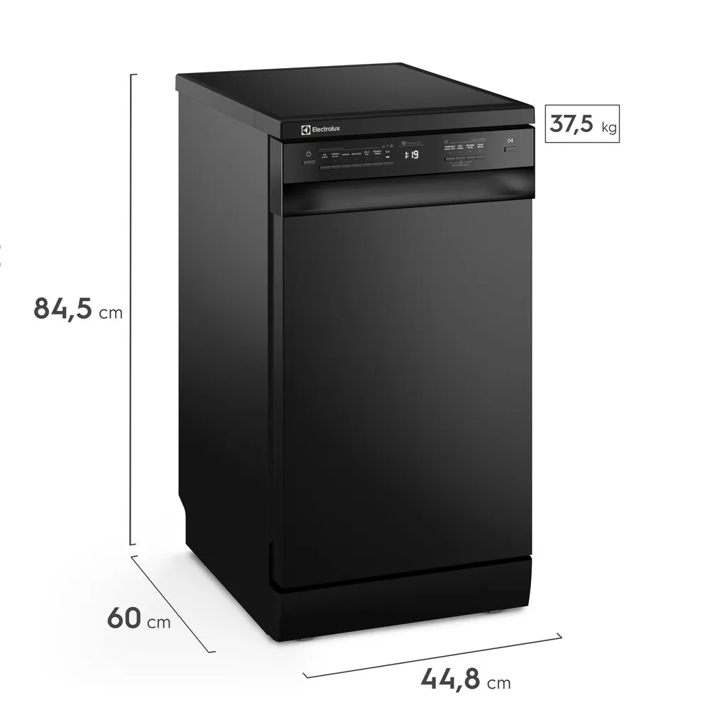 Lava-Louça Electrolux 10 Serviços Preta com Programa Lava e Seca 50 min (LP10E)