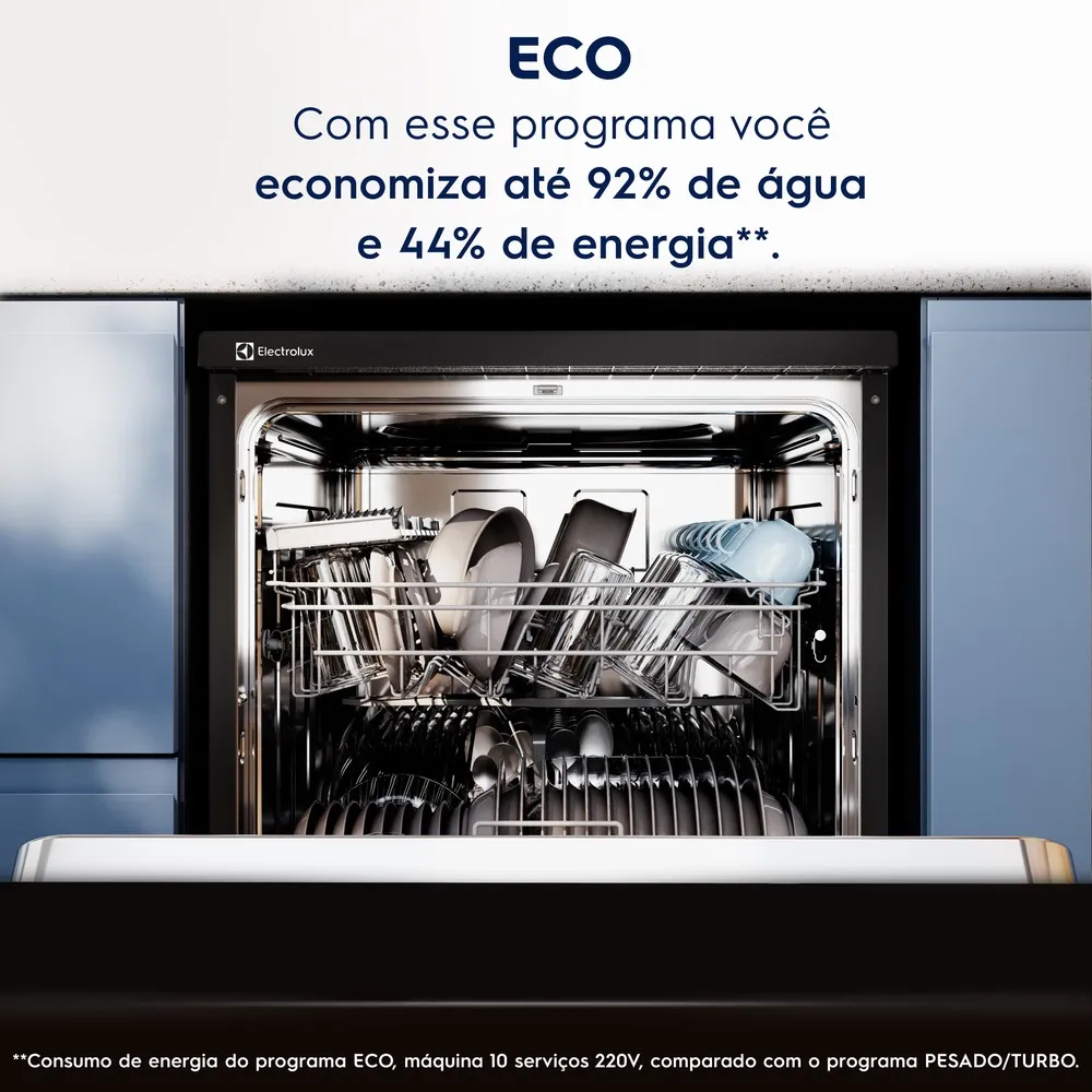 Lava-Louça Electrolux 10 Serviços Preta com Programa Lava e Seca 50 min (LP10E)